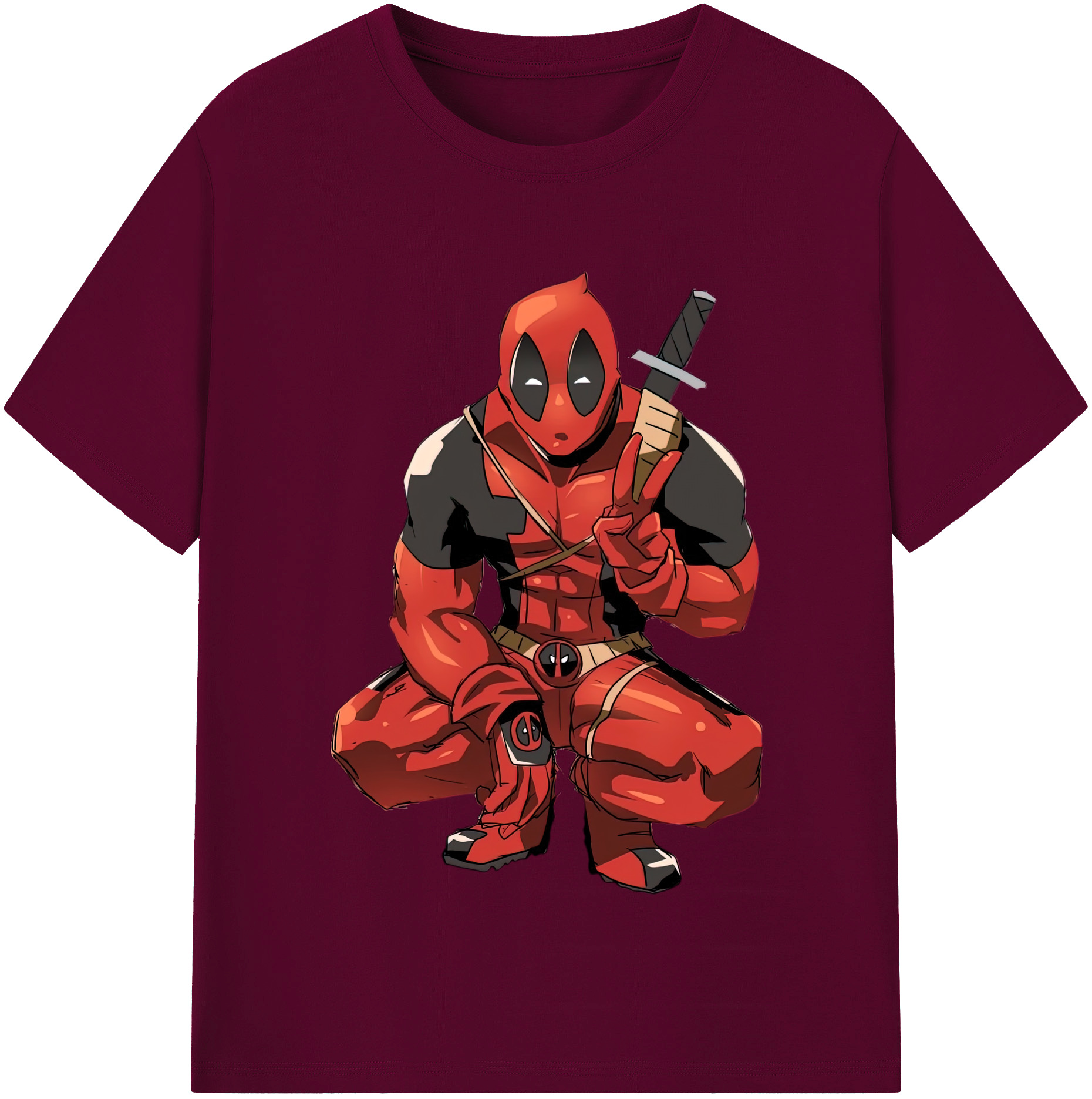 （画像用） Deadpool デッドプール レディースカジュアルプリントTシャツ（綿100％）